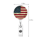 American Flag Badge Reel USA Badge Reel Retractable