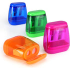Double Holes Pencil Sharpener With Lid