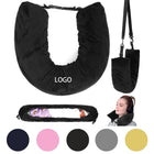 Crystal Velvet Stuffable U-Shaped Travel Neck Pillowcase