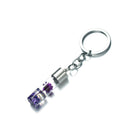 Dried Flower Glass Bottle Pendant Keychain