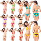 Simple Women'S Solid Colored Swim Split Set