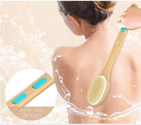 Double-Sided Long Handle Bath Brush