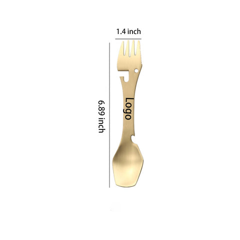 Multifunctional Camping Cookware Spoon Fork Bottle Opener