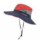 Ponytail Sun Bucket Hat Wide Brim UPF 50+