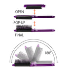 Compact Folding Hair Brush With Mirror