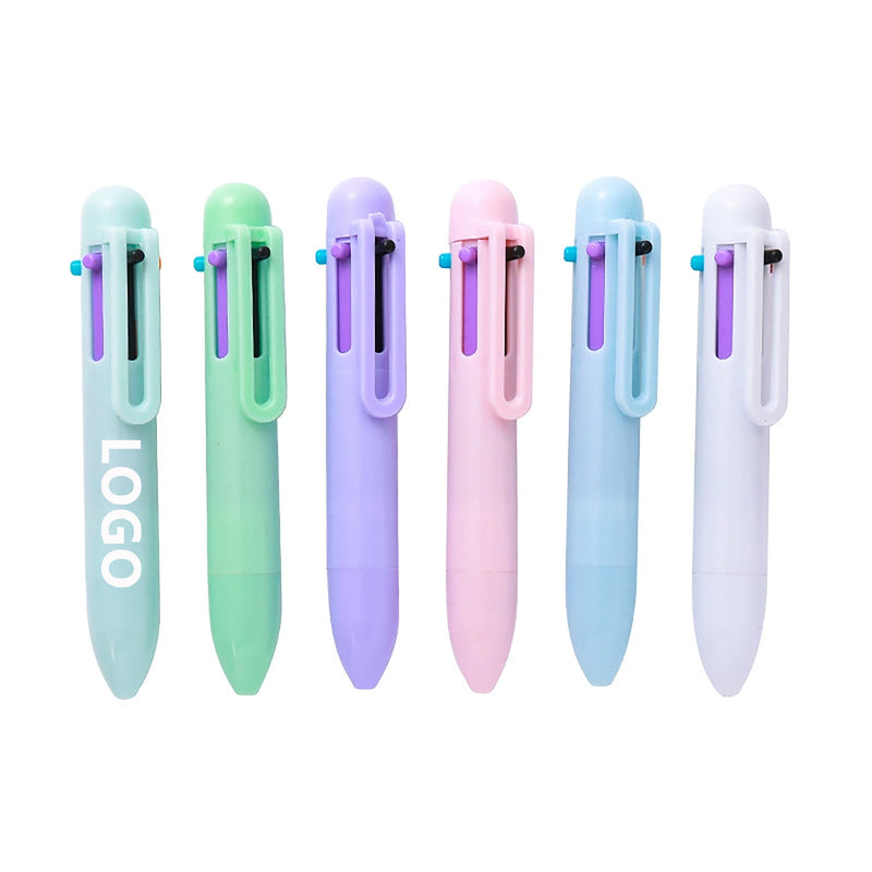 Macaron Color Series Six-Color Click-Action Ballpoint Pen