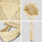 Straw Mesh Crochet Tote Beach Bag