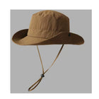 Solid Color Quick-Dry Bucket Hat With Chin Strap