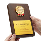 Custom Walnut Plaque with Honor Medals