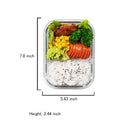 2 Compartment Glass Food Storage Containers With Lids