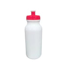 20 Oz. White Super Value Sports Bottle W/ Ridged Cap