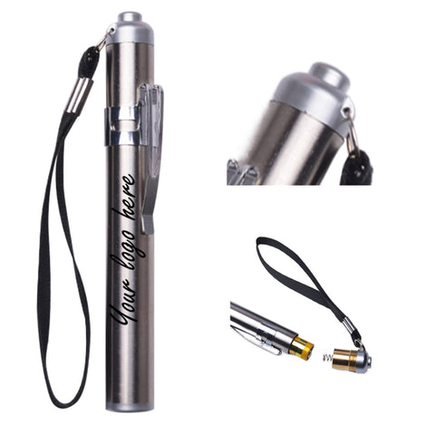 Stainless Steel Clip Keychain Flashlight
