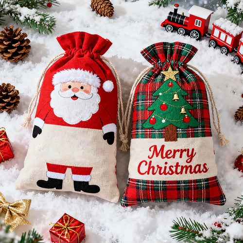 Christmas Gift Drawstring Pouch