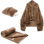 2-in-1 Shawl Blanket Pillow/ Wearable Adult Poncho Blanket