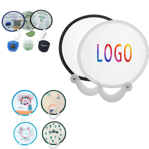 Full Color Round Foldable Nylon Fan