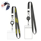 Retractable Clear Id Card Holder With Neck Lanyard