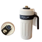 Portable Vacuum Coffee Mug With Temperature Display & Handle
