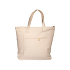 Zippered Cotton Canvas Tote Bag