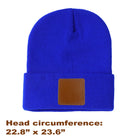 Leather Labeled Warm Knit Cap