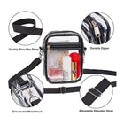 PVC Clear Crossbody Bag Messenger Bag Stadium Approved