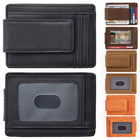 Genuine Leather Magnetic Money Clip Wallet