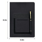 A5 Pu Leather Notebook with Cell/Card Slot/Pen Holder