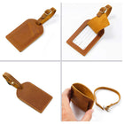 Vintage Crazy Horse Leather Luggage Tag