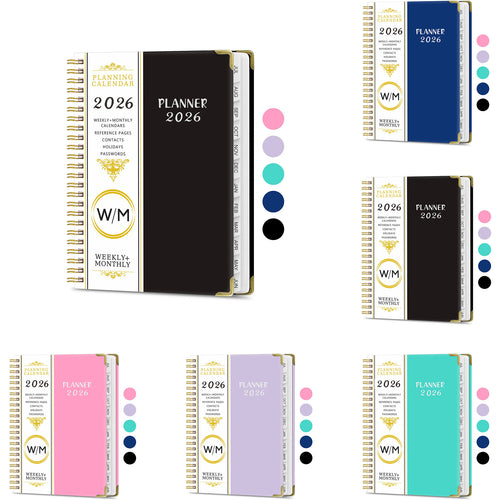 2026 A5 Spiral Calendar Notebook - English