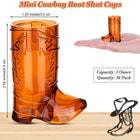 Mini Cowboy Boot Shot Glasses 1 Oz Plastic set of 2