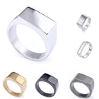 Rectangular Titanium Steel Ring