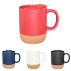 Cork Insulated Coffee Mug With Push-On Splash-Proof Lid