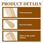 Bamboo Anti-Static Comb With Handle
