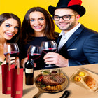 Felt Wine Glass Bottle Bag W/Handle