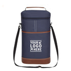 2 Bottle Travel Wine Tote With Corkscrew & Shoulder