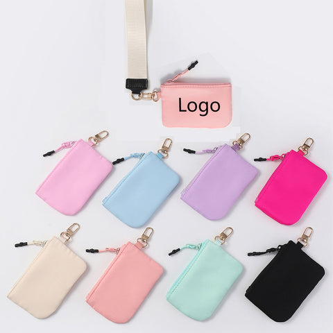 Mini Waterproof Nylon Wristlet Wallet for Keys and Coins