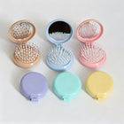 Macaron Mini Massage Comb with Foldable Mirror