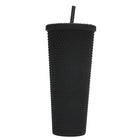 Double Wall Studded Tumbler with Lid and Straw