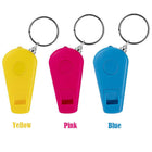Portable Mini Plastic Whistle Keychain LED Light UV Light
