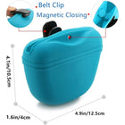 Portable Silicone Dog Treat Pouch With Clip & Magnetic Closure