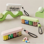 Portable Pill Box In Separate Compartments