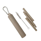 Reusable Drinking Straw With Wheat Straw Case & Brush