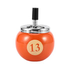 Billiards Shaped Ashtrays Windproof Metal Ashtray W/ Lids