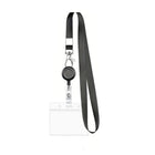 Retractable Clear Id Card Holder With Neck Lanyard
