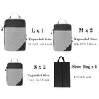 4 Set Travel Compression Packing Cubes For Suitcases
