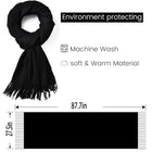 Long Pashmina Wrap Shawl Scarf w/Fringes