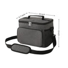 10L Insulated Lunch Cooler Bag with Pockets & Shoulder Strap