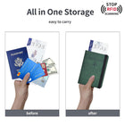 RFID Blocking Leather Travel Wallet Passport Holder