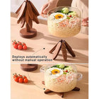 Foldable Wooden Christmas Tree Coaster Set