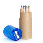 Kraft Paper Tube With 12 Colors Of Small Pencil Drawing Pens