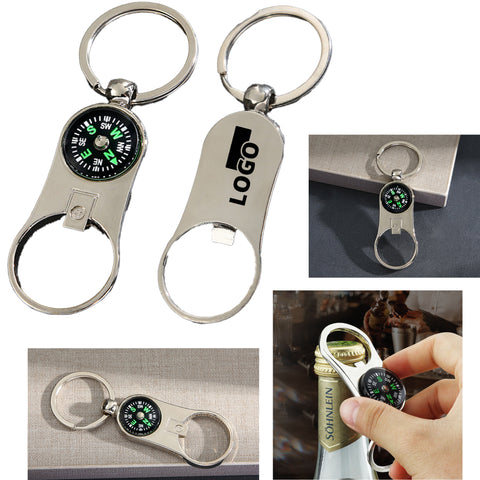 Stainless Steel Flat Bottle Opener Keychain